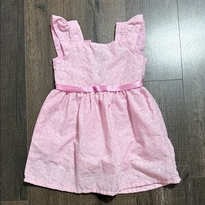Pink Eyelet Kids Dress